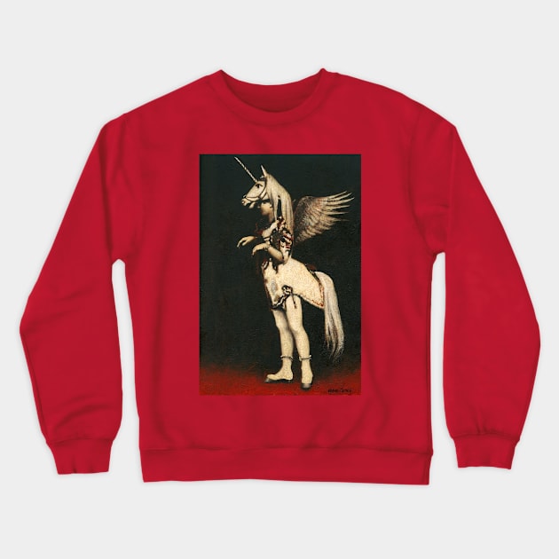 Victorian Gothic Unicorn Lady Crewneck Sweatshirt by mictomart